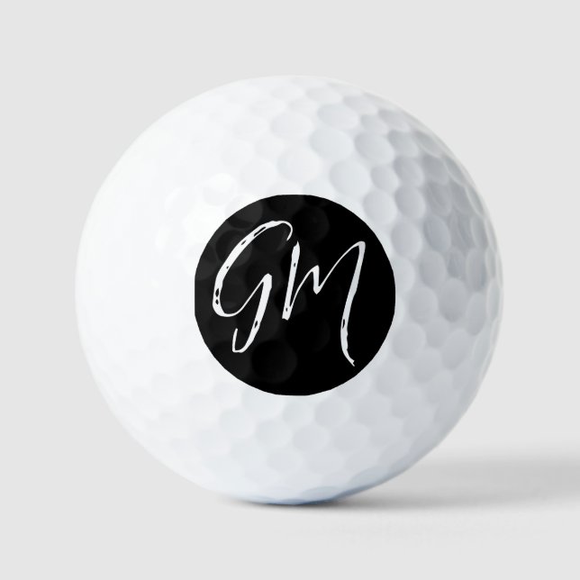 Custom name Initials personalised two letters Golf Balls (Front)