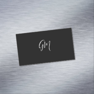 Custom name Initials personalised two letters Magnetic Business Card