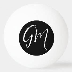 Custom name Initials personalised two letters Ping Pong Ball