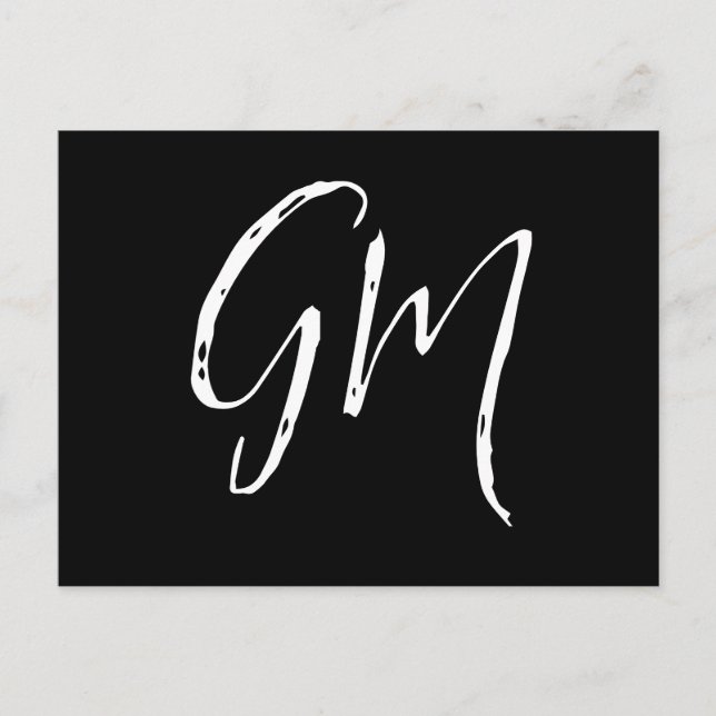 Custom name Initials personalised two letters Postcard (Front)