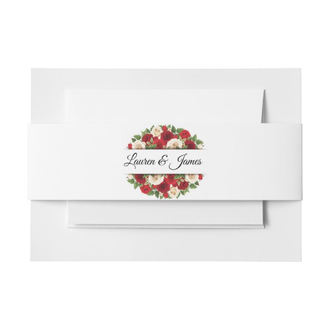 Custom Name Invitation Belly Band (Front Example)