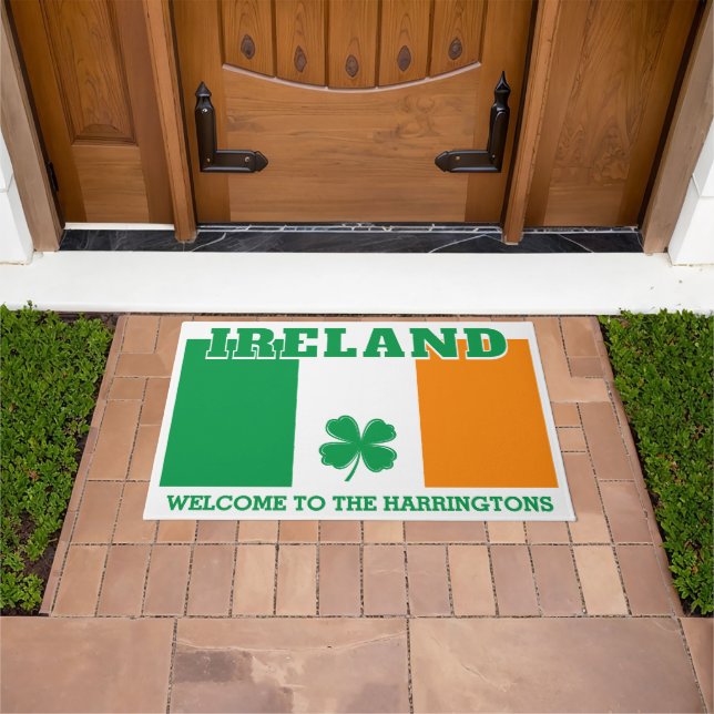 Custom Name Ireland Doormat (Outdoor)