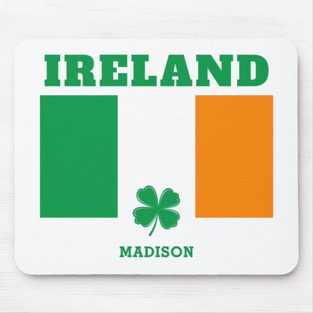 Custom Name Ireland Mouse Mat (Front)