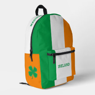 Custom Name Ireland Printed Backpack
