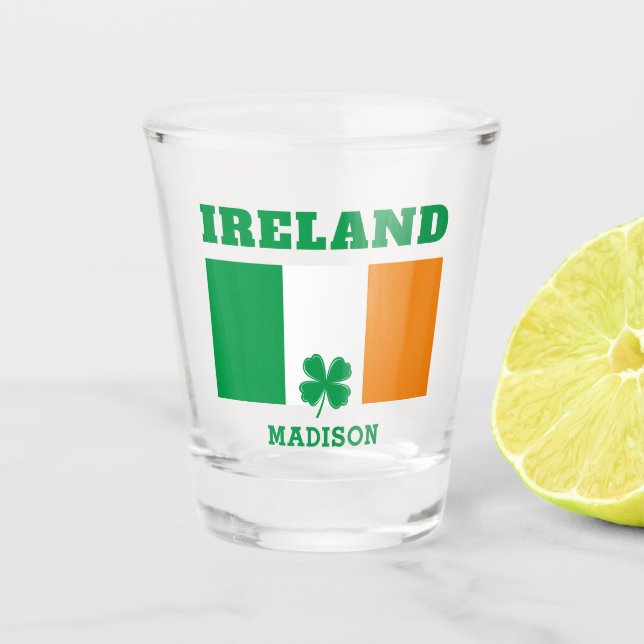 Custom Name Ireland Shot Glass (Front)