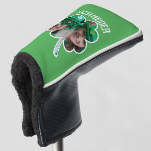 Custom Name Irish clover photo St Patricks Day Golf Head Cover