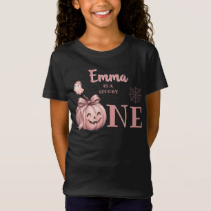 Custom Name is a Spooky One Cute Pinkoween T-Shirt