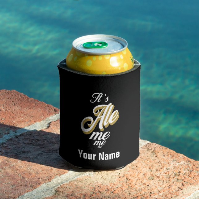 Custom Name It'a Ale me me me Beer Bottle Cooler (In Situ Pool)