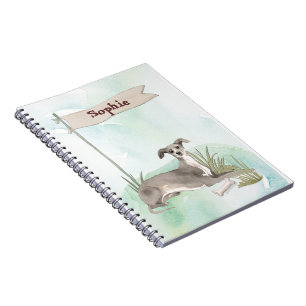 Custom Name Italian Greyhound Pet Dog Notebook