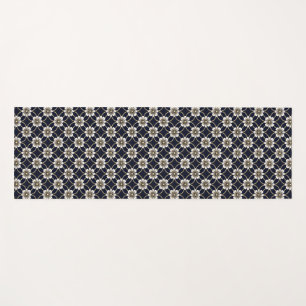 Custom Name Japanese Floral Pattern Yoga Mat