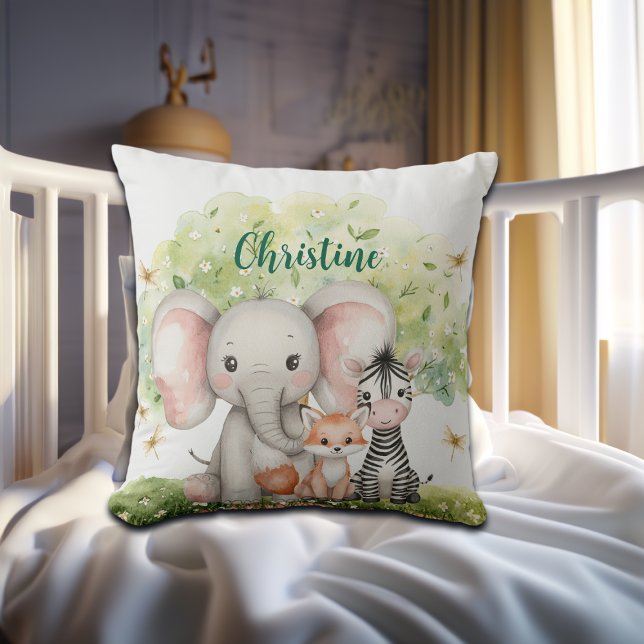 Custom Name Jungle Animals Dragonfly Cushion (Creator Uploaded)