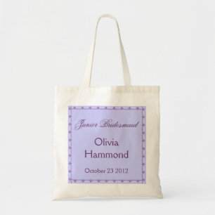 CUSTOM NAME Junior Bridesmaid  Wedding Bag PURPLE