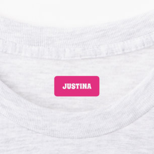 Custom name kid's clothing label colour stickers