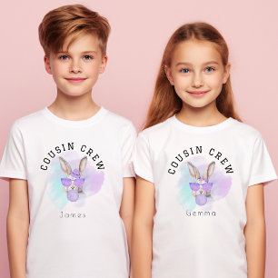 Custom Name Kids Cousin Crew Easter Family T-Shirt
