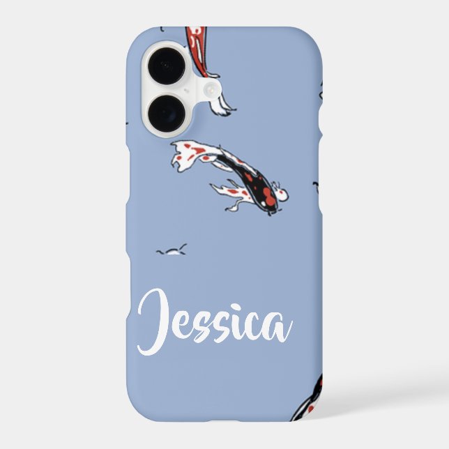 Custom name koi fish blue (Back)