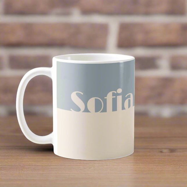 Custom Name l Clean Simple Typography Gift  Coffee Mug (Creator Uploaded)