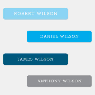 Custom Name Labels Kids' Boys Stickers