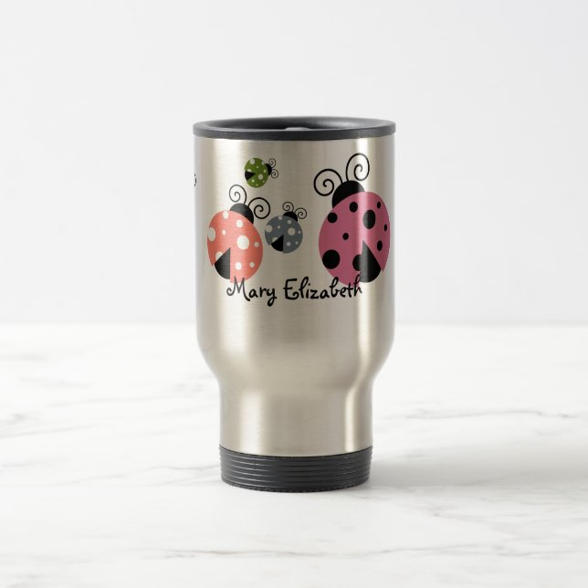 Custom Name Ladybug Coffee mug (Center)