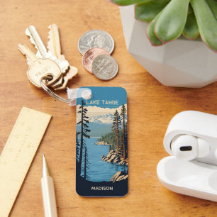 Custom Name Lake Tahoe Key Ring