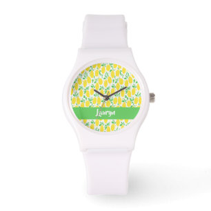 Custom name lemon pattern watch
