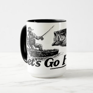 Custom Name Let's Go Fishing Trout  Mug