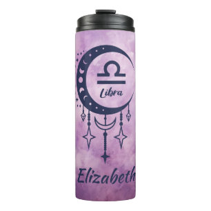 Custom Name Libra Zodiac Sign Thermal Tumbler