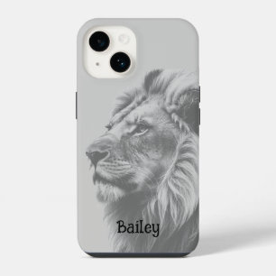 Custom Name Lion Animal  iPhone 14 Case