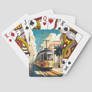 Custom Name Lisbon Portugal Playing Cards
