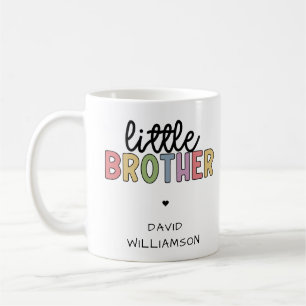 Custom Name Little Brother Cute Personalised Coffee Mug