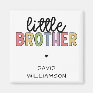 Custom Name Little Brother Cute Personalized Magnet