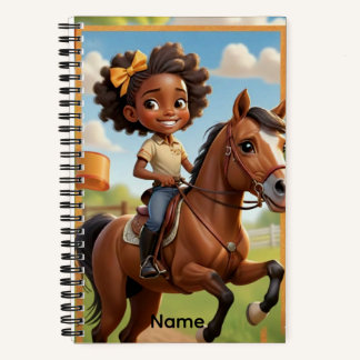 Custom Name Little Rider, Big Dreams Notebook