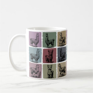 Custom Name Llama Personalized Retro Alpaca Gift Coffee Mug