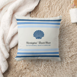 Custom Name & Location Beach House Cushion