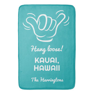 Custom Name, Location & Color Shaka Bath Mat