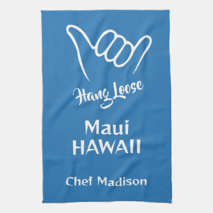 Custom Name, Location & Color Shaka Tea Towel