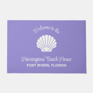 Custom Name, Location & Colour Seashell Doormat