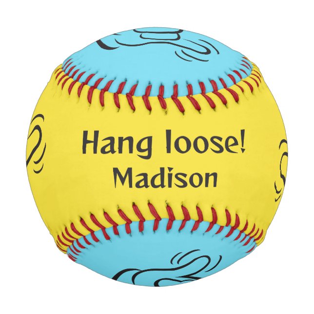 Custom Name, Location & Colour Shaka Baseball (Front)