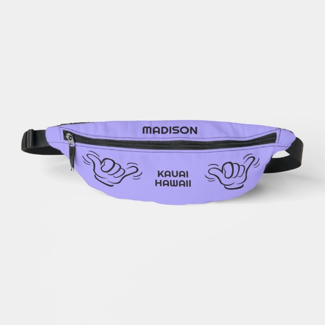 Custom Name, Location & Colour Shaka Bum Bags (Front)