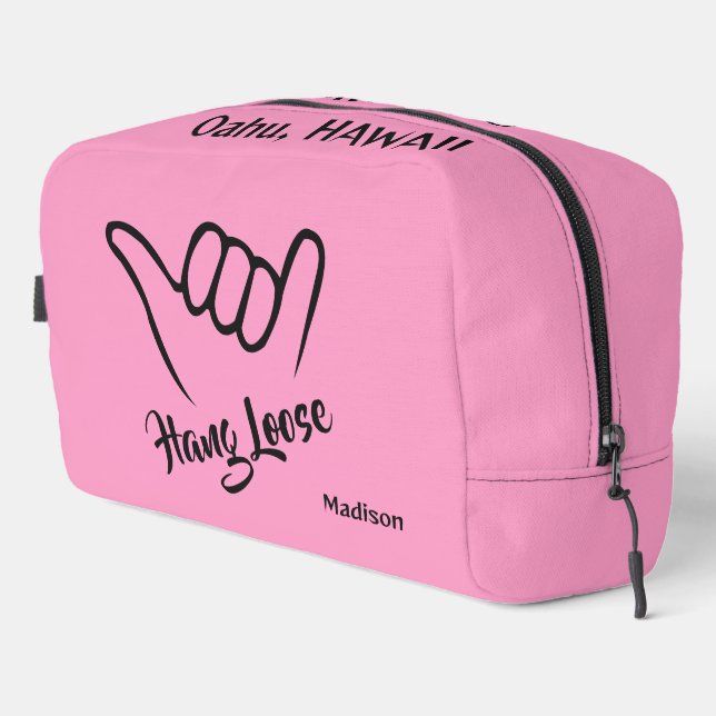 Custom Name, Location & Colour Shaka Dopp Kit (Right Corner)