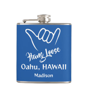 Custom Name, Location & Colour Shaka Hip Flask