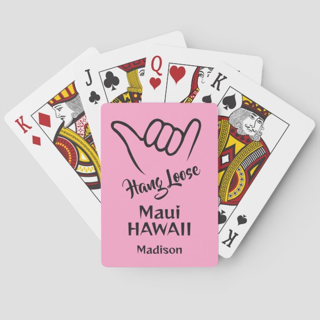Custom Name, Location & Colour Shaka Playing Cards (Back)