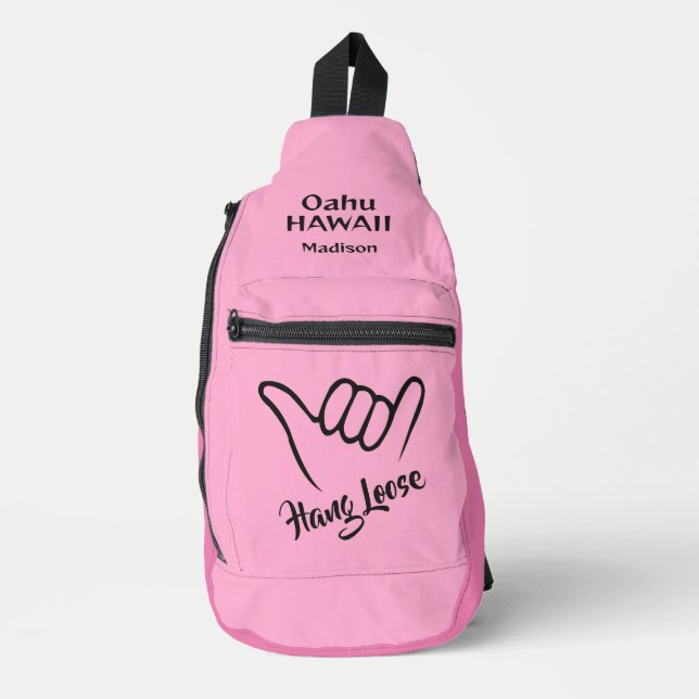 Custom Name, Location & Colour Shaka Sling Bag (Front)