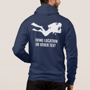 Custom Name & Location Scuba Diving Hoodie