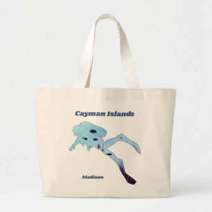 Custom Name & Location Scuba Diving Large Tote Bag