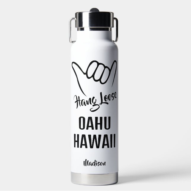 Custom Name & Location Shaka Water Bottle (Front)