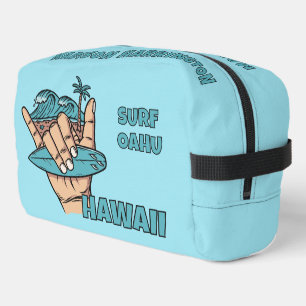 Custom Name & Location Surf Shaka Dopp Kit