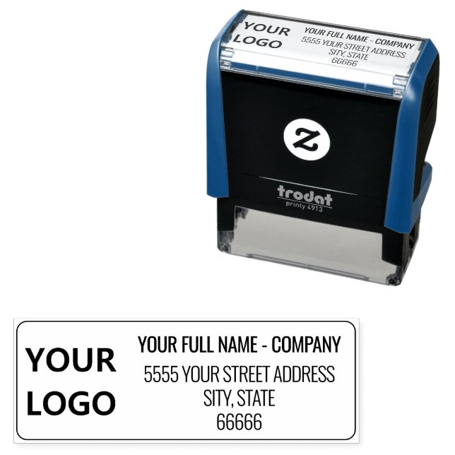 Custom Name , Logo or Photo Address Stamp Template (In Situ)