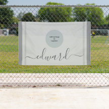 Custom Name & Logo Simple Grey