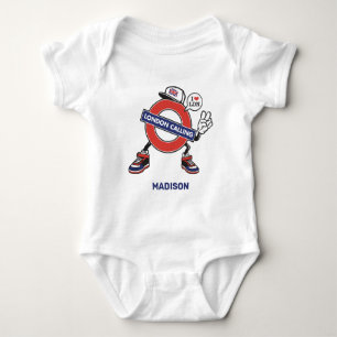 Custom Name London Calling Baby Bodysuit