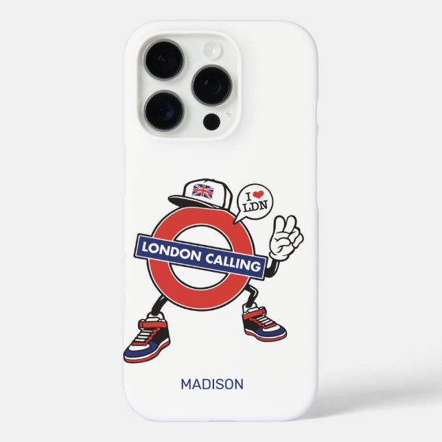 Custom Name London Calling Case-Mate iPhone Case (Back)